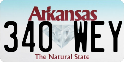 AR license plate 340WEY