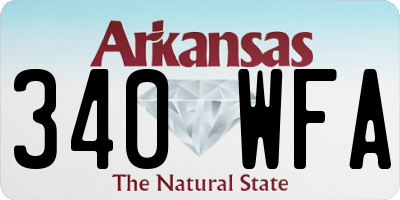 AR license plate 340WFA