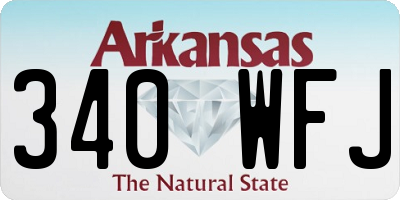 AR license plate 340WFJ