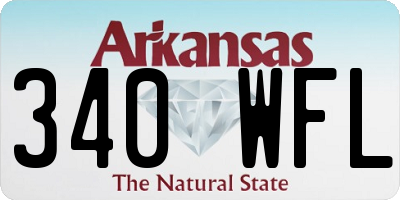 AR license plate 340WFL