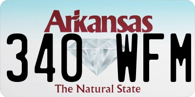 AR license plate 340WFM