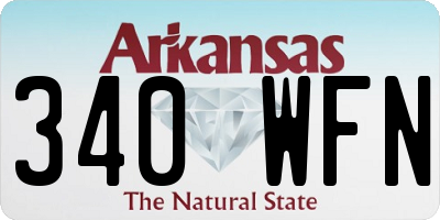 AR license plate 340WFN