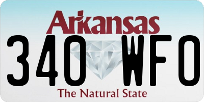 AR license plate 340WFO
