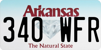 AR license plate 340WFR