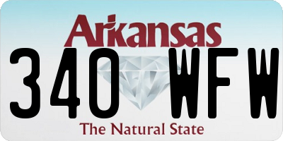 AR license plate 340WFW