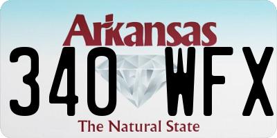 AR license plate 340WFX