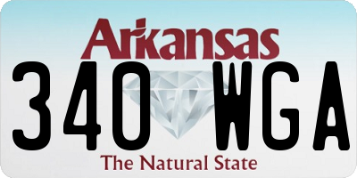 AR license plate 340WGA