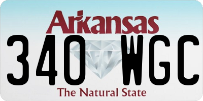 AR license plate 340WGC