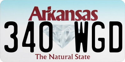 AR license plate 340WGD