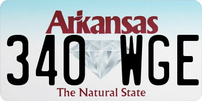 AR license plate 340WGE