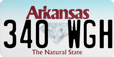 AR license plate 340WGH