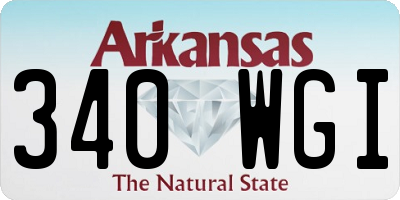 AR license plate 340WGI