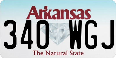 AR license plate 340WGJ
