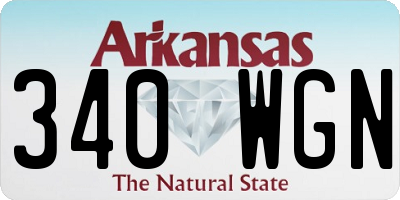 AR license plate 340WGN
