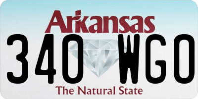 AR license plate 340WGO