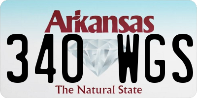 AR license plate 340WGS