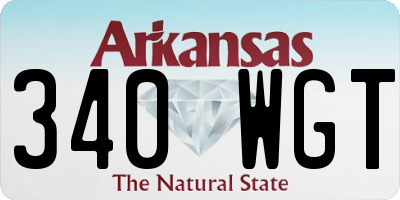 AR license plate 340WGT