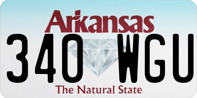 AR license plate 340WGU