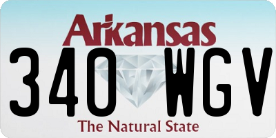 AR license plate 340WGV