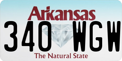 AR license plate 340WGW