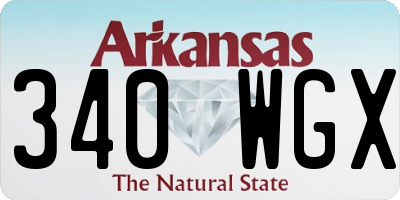 AR license plate 340WGX