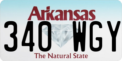 AR license plate 340WGY