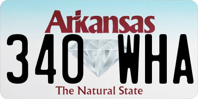 AR license plate 340WHA