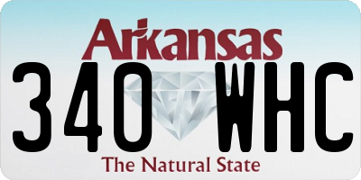 AR license plate 340WHC
