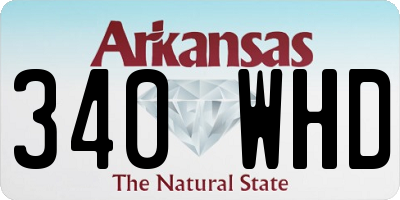 AR license plate 340WHD