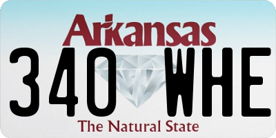 AR license plate 340WHE