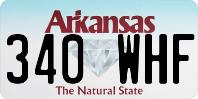 AR license plate 340WHF