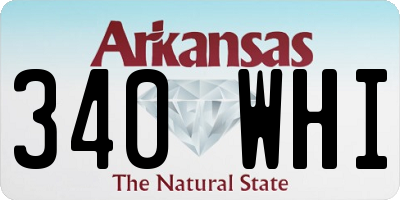 AR license plate 340WHI