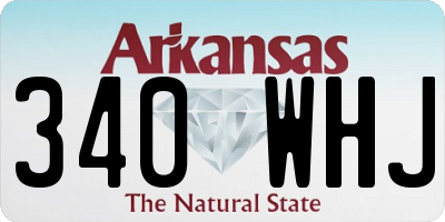 AR license plate 340WHJ