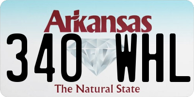 AR license plate 340WHL