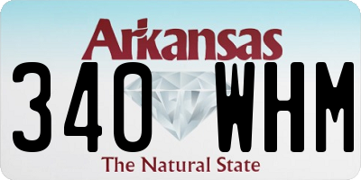 AR license plate 340WHM
