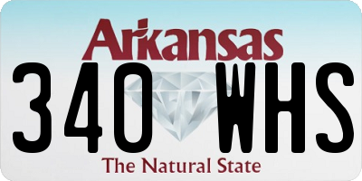 AR license plate 340WHS