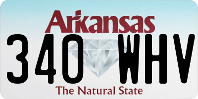 AR license plate 340WHV