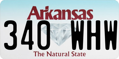 AR license plate 340WHW