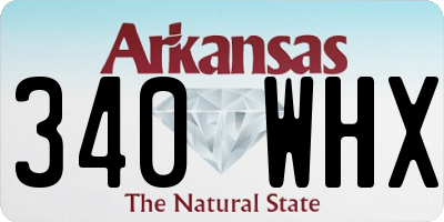 AR license plate 340WHX