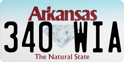 AR license plate 340WIA