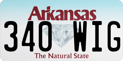 AR license plate 340WIG