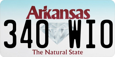 AR license plate 340WIO