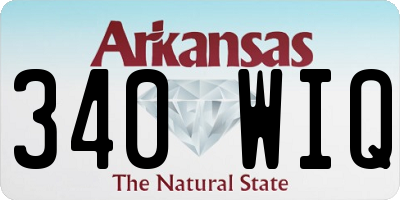 AR license plate 340WIQ