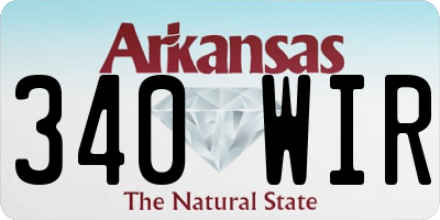 AR license plate 340WIR