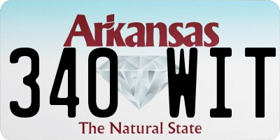AR license plate 340WIT