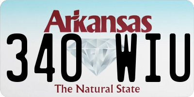 AR license plate 340WIU
