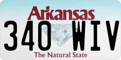 AR license plate 340WIV