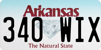 AR license plate 340WIX