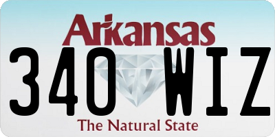 AR license plate 340WIZ