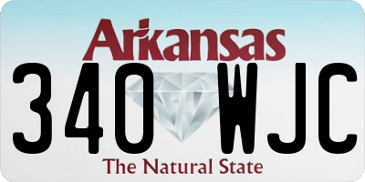 AR license plate 340WJC